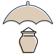 Icon Urna y sombrilla Tipos de Seguros